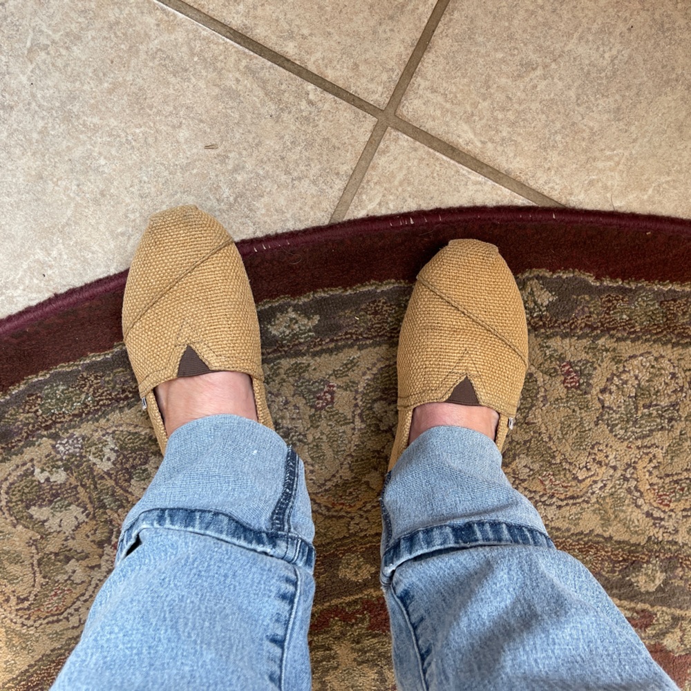 Toms - my unique and beloved honey colored Toms.